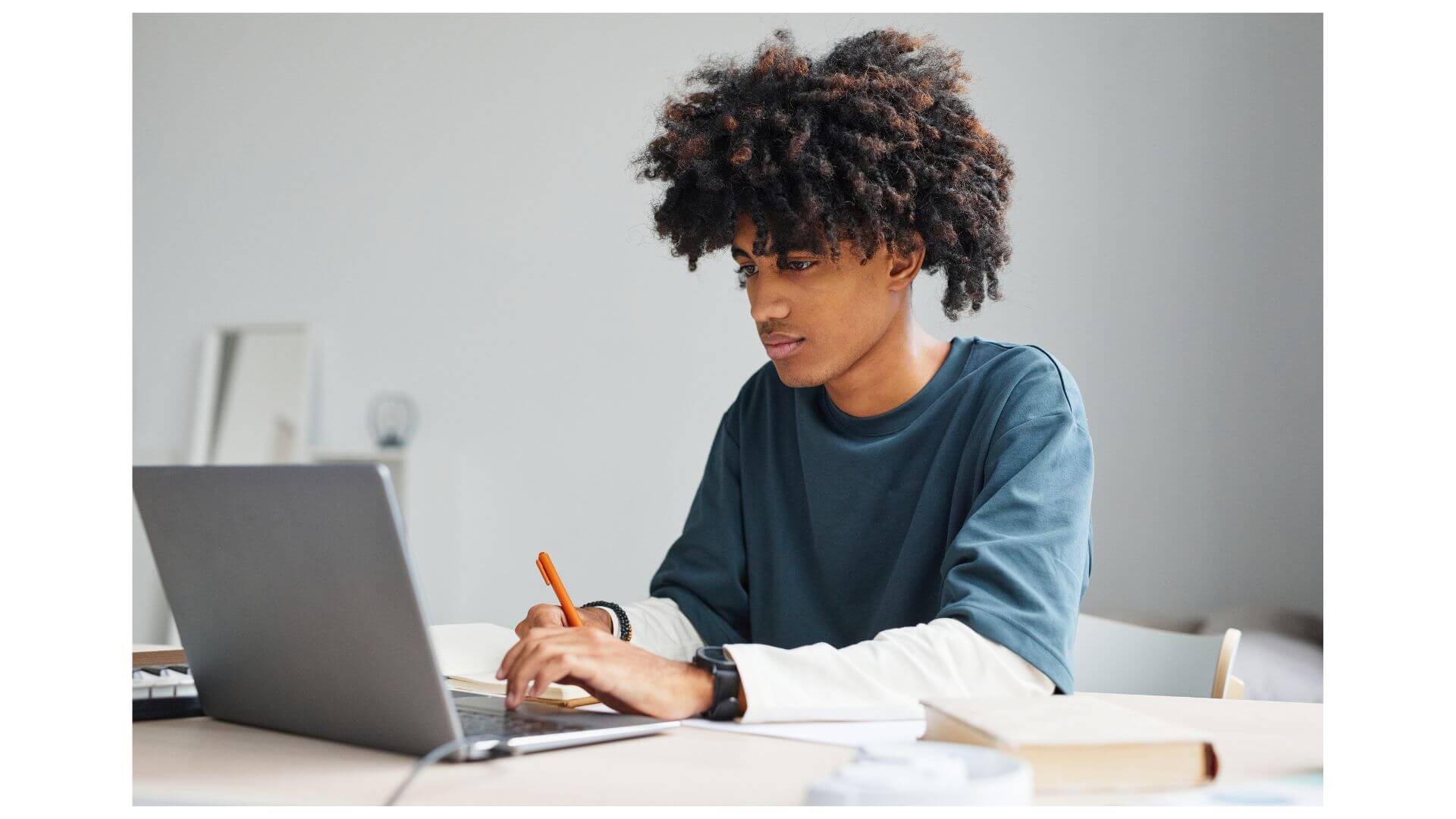 Youth studying online Youth studying online